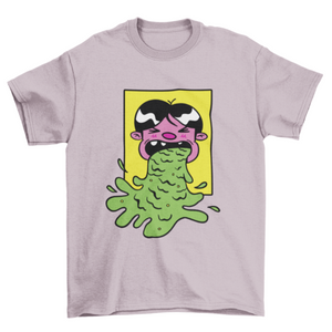 Cartoon vomit t-shirt