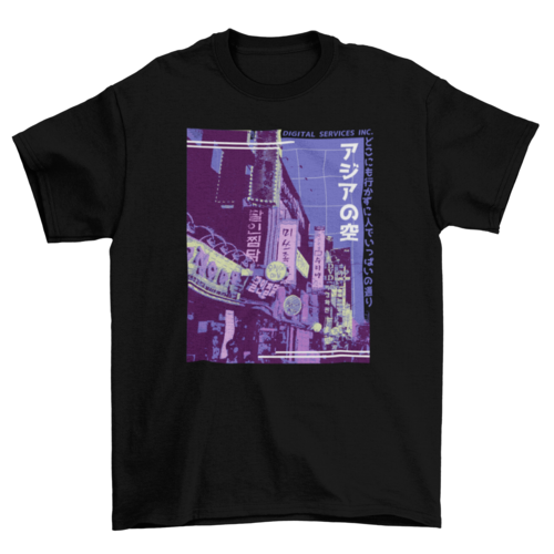 Asian street vaporwave t-shirt