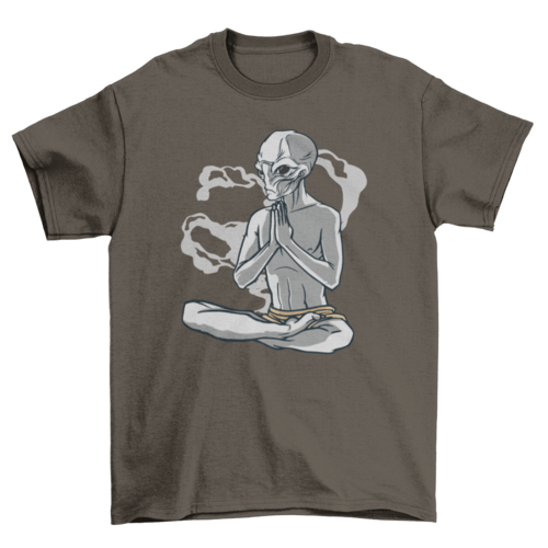 Yoga alien t-shirt d