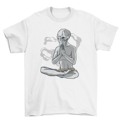 Yoga alien t-shirt d