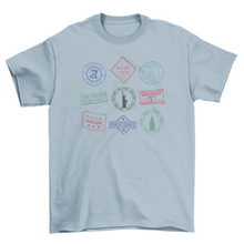 Load image into Gallery viewer, New Mexico Passport stamps travel t-shirt
