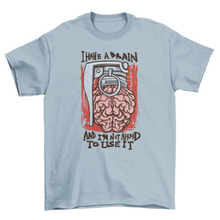 Load image into Gallery viewer, Brain grenade parody quote t-shirt
