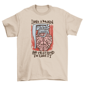 Brain grenade parody quote t-shirt