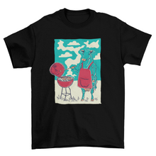 Load image into Gallery viewer, Cow barbecue grill t-shirt design
