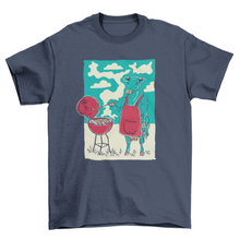 Load image into Gallery viewer, Cow barbecue grill t-shirt design
