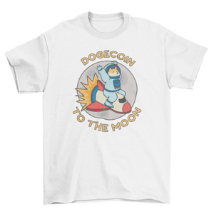 Dogecoin astronaut crypto t-shirt