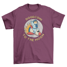 Load image into Gallery viewer, Dogecoin astronaut crypto t-shirt
