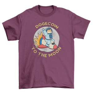 Dogecoin astronaut crypto t-shirt