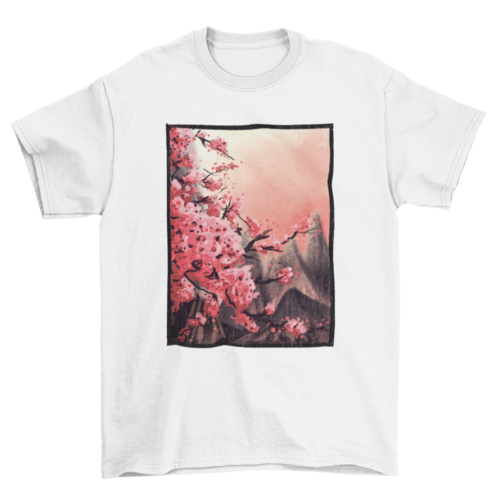 Cherry blossom painting t-shirt