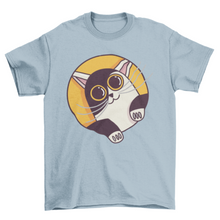 Load image into Gallery viewer, Cute cat looking out t-shirt
