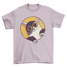 Load image into Gallery viewer, Cute cat looking out t-shirt
