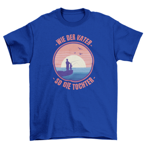 Dad and daughter fishing t-shirt