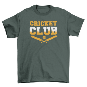 Cricket sport club quote t-shirt