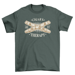 Cigar therapy quote t-shirt