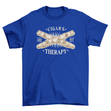 Load image into Gallery viewer, Cigar therapy quote t-shirt
