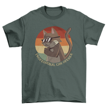 Load image into Gallery viewer, Cool cat retro sunset t-shirt
