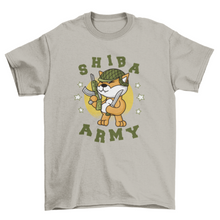 Load image into Gallery viewer, Army dog shiba inu t-shirt
