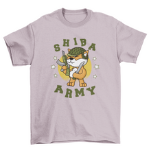 Load image into Gallery viewer, Army dog shiba inu t-shirt
