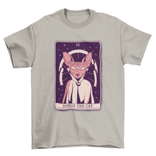 Load image into Gallery viewer, Cat wizard mystical tarot card t-shirt
