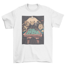 Load image into Gallery viewer, Big cats playing pool t-shirt
