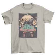 Load image into Gallery viewer, Big cats playing pool t-shirt
