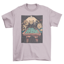 Load image into Gallery viewer, Big cats playing pool t-shirt
