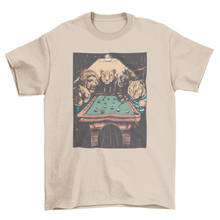 Load image into Gallery viewer, Big cats playing pool t-shirt
