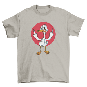 Angry cartoon duck t-shirt