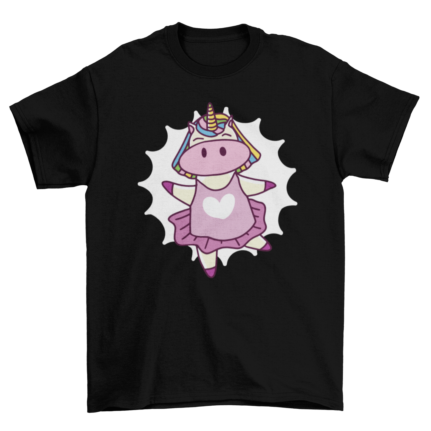 Ballet unicorn cartoon t-shirt