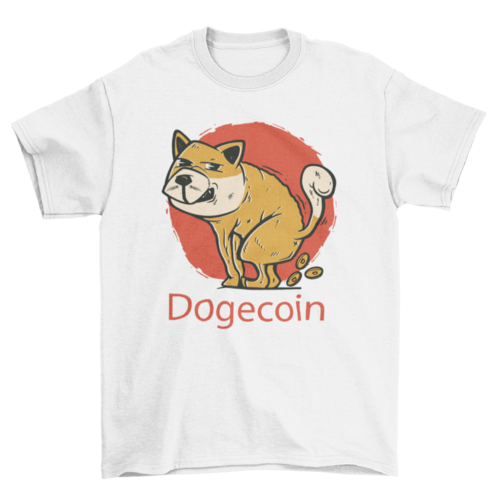 Dog pooping cryptocurrency t-shirt