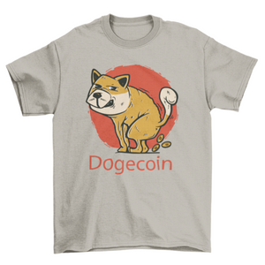 Dog pooping cryptocurrency t-shirt