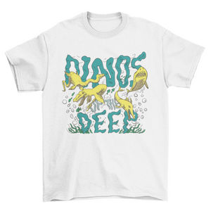 Dinosaurs swimming ocean t-shirt