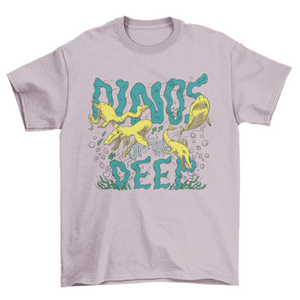 Dinosaurs swimming ocean t-shirt