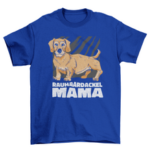 Load image into Gallery viewer, Cool mama dog with german quote Rauhaardackel mama t-shirt
