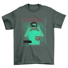 Load image into Gallery viewer, Cool Fashion Man glasses vaporwave grid quote &quot;Destroy the grid&quot; men
