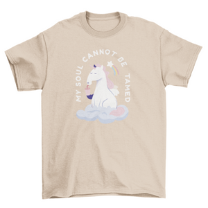 Funny untamed unicorn quote t-shirt