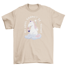 Load image into Gallery viewer, Funny untamed unicorn quote t-shirt
