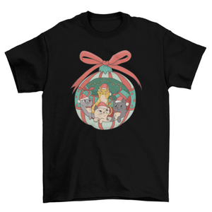 Cute Christmas cats t-shirt