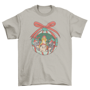 Cute Christmas cats t-shirt