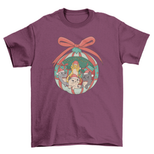 Load image into Gallery viewer, Cute Christmas cats t-shirt
