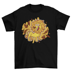 Cartoon lion wild animal t-shirt