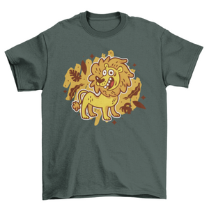 Cartoon lion wild animal t-shirt