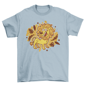 Cartoon lion wild animal t-shirt