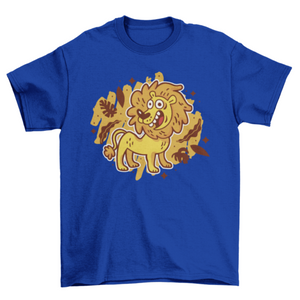 Cartoon lion wild animal t-shirt