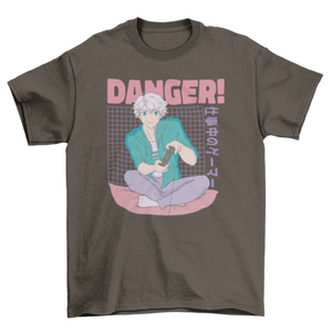 Cool gamer anime boy t-shirt