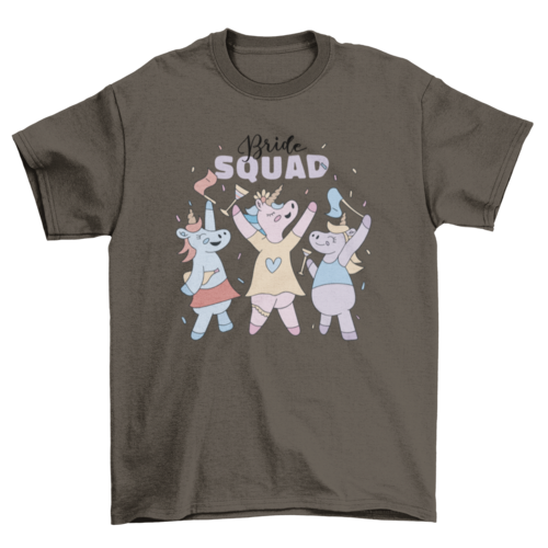 Bride unicorn squad t-shirt