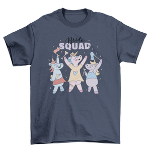 Bride unicorn squad t-shirt