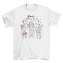 Load image into Gallery viewer, Bride unicorn squad t-shirt
