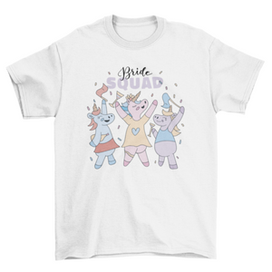 Bride unicorn squad t-shirt