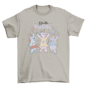 Bride unicorn squad t-shirt